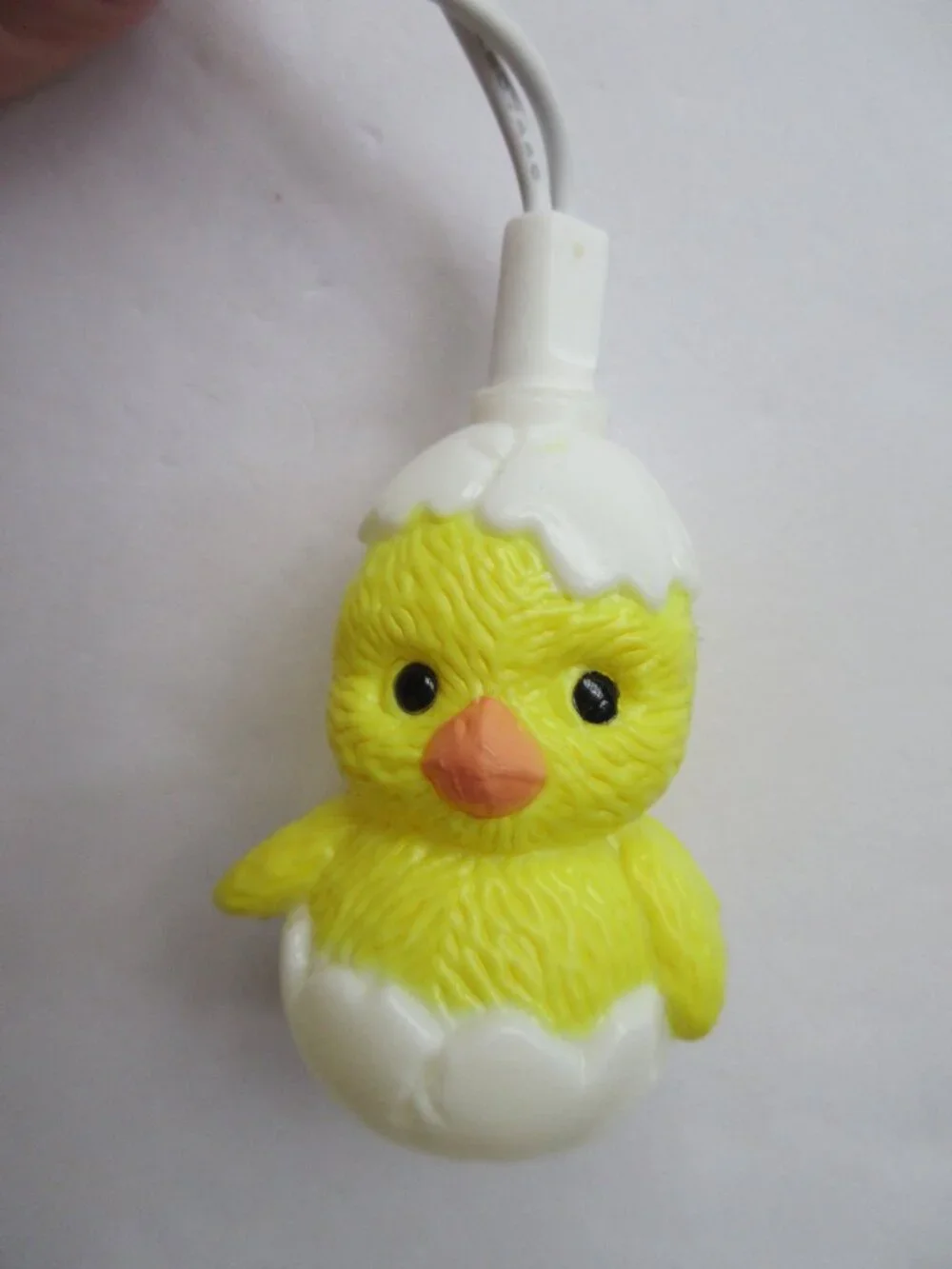 Easter Blow Mold 10 Baby Chicks In Hatching Eggs Indoor String Lights 9' Vtg